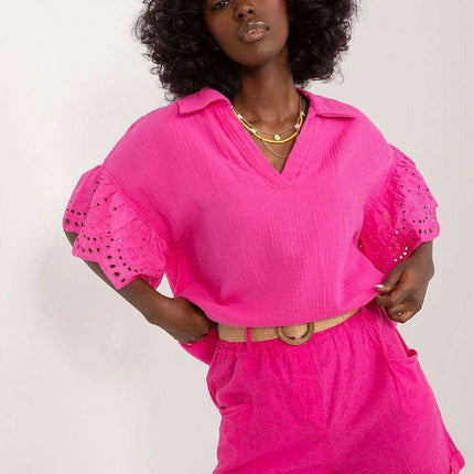 Italian Inspired High Waist Linen Cotton Shorts for Women