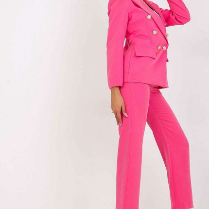 Italian Womens Button Up Jacket With Shoulder Padding - Très Elite
