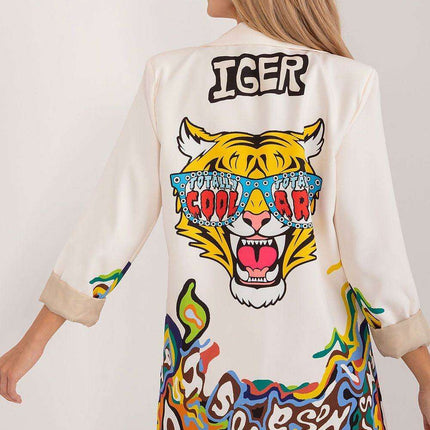 Italy Moda Floral Print Jacket For Women Casual Chic