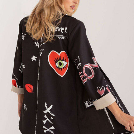 Italy Moda Floral Print Jacket For Women Casual Chic