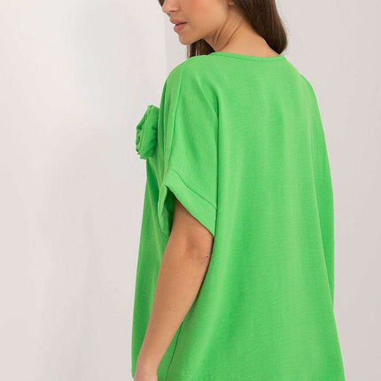 Italy Moda Relaxed Fit V Neck Blouse For Women European - Très Elite