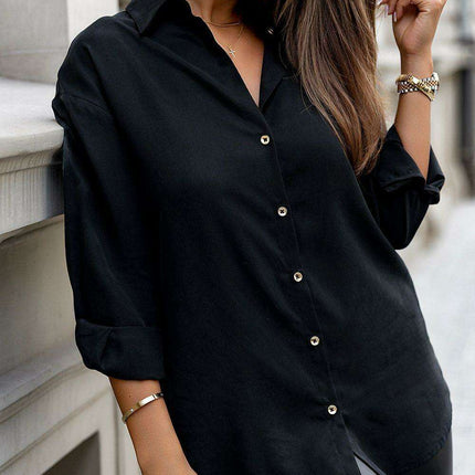 Ivon Luxe Long Sleeve Shirt Lyocell Elegant Blouse - Très Elite