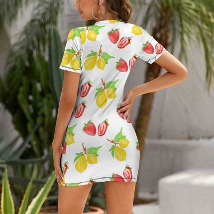 Ivory Short Sleeve Bodycon Dress for Timeless Style- Très Elite- Très Elite