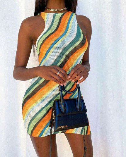 Colorful Bohemian Striped Dress - Essential Summer Wear for Women