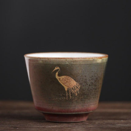 Japanese Artisan Stoneware Tea Cup Set - Handcrafted Masterpieces for Tranquil Tea Moments - Très Elite