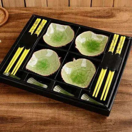 Japanese Culinary Elegance: Premium Ceramic Dining Set for Exquisite Meals - Très Elite