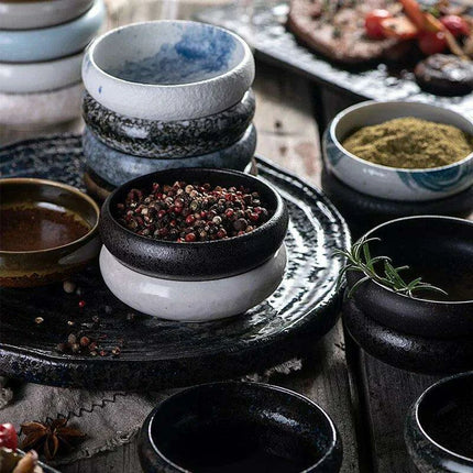 Japanese Elegance Ceramic Snack and Soy Sauce Serving Set - Elevate Your Dining Experience - Très Elite