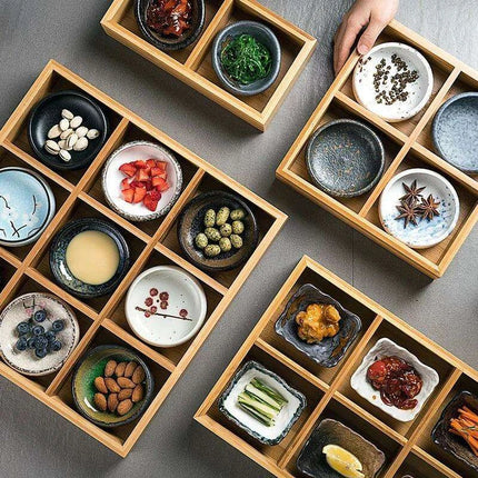 Japanese Elegance Ceramic Snack and Soy Sauce Serving Set - Elevate Your Dining Experience - Très Elite