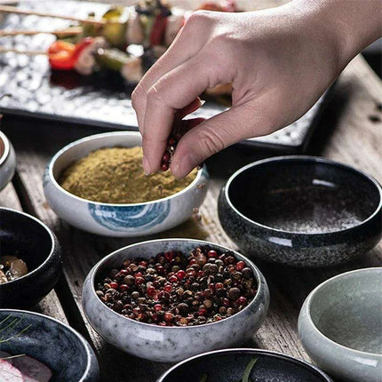 Japanese Elegance Ceramic Snack and Soy Sauce Serving Set - Elevate Your Dining Experience - Très Elite