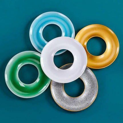 Japanese Elegance Circular Serving Tray - Sophisticated Sushi Display for Luxurious Dining..