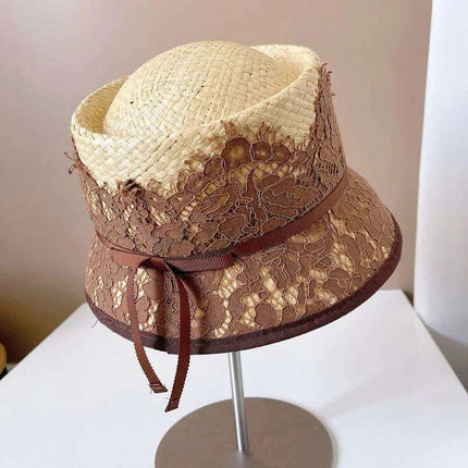 Japanese-Inspired Lace-Adorned Fisherman's Hat - Très Elite
