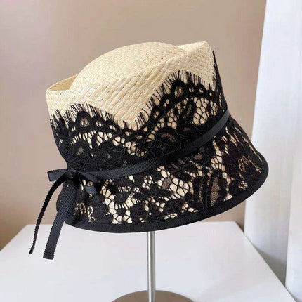 Japanese-Inspired Lace-Adorned Fisherman's Hat - Très Elite