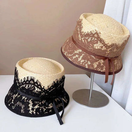 Japanese-Inspired Lace-Adorned Fisherman's Hat - Très Elite