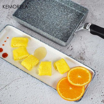 Japanese Medical Stone Non-Stick Omelette Frying Pan - Essential for Perfect Eggs and Pancakes - Très Elite