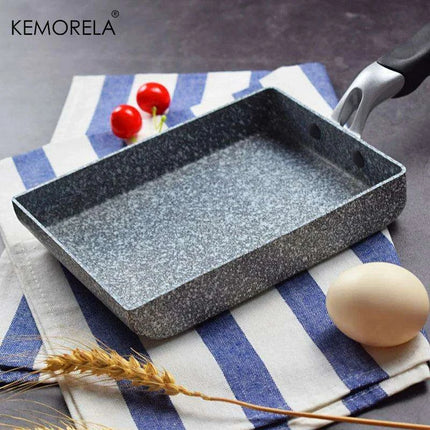 Japanese Medical Stone Non-Stick Omelette Frying Pan - Essential for Perfect Eggs and Pancakes - Très Elite