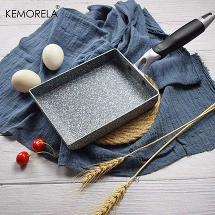 Japanese Medical Stone Non-Stick Omelette Frying Pan - Essential for Perfect Eggs and Pancakes - Très Elite