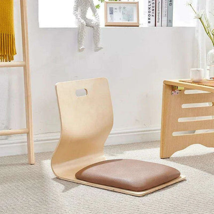 Japanese Minimalist Legless Floor Chair with Elegant Wooden Design - Ideal for Cozy Spaces- Très Elite- Très Elite