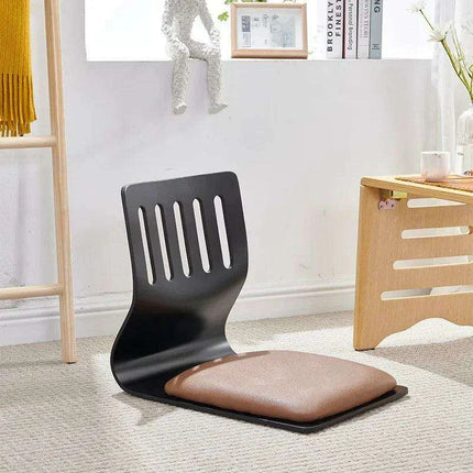 Japanese Minimalist Legless Floor Chair with Elegant Wooden Design - Ideal for Cozy Spaces- Très Elite- Très Elite