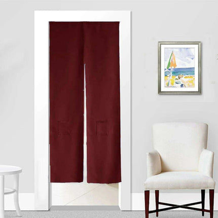 Japanese Noren Doorway Curtain: Elegant Cultural Tapestry with Dual Function Pockets..