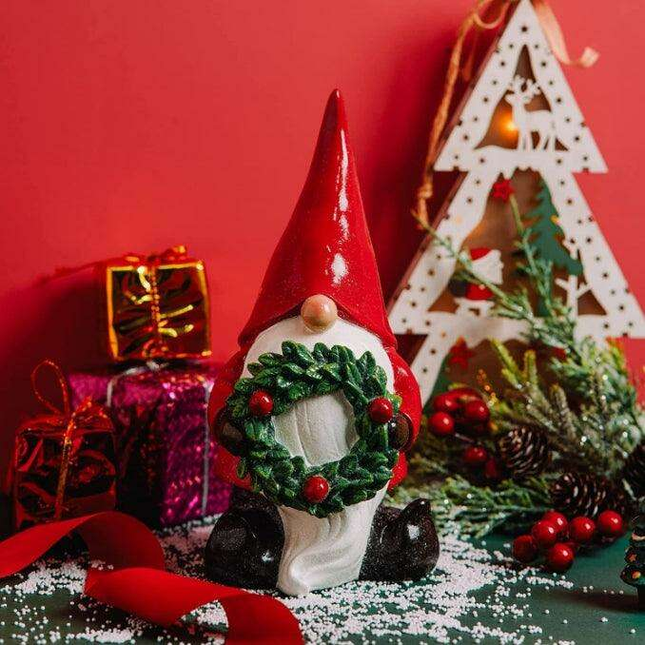 Jolly Santa Gnome Figurine - Festive Holiday Home Decoration