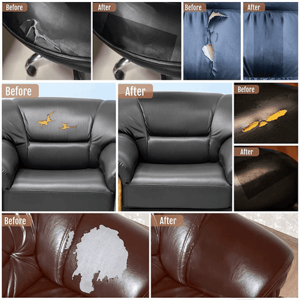 Jumbo XL Luxe Litchi Leather Repair Stickers - Stylish Solutions for Elegant Furniture Fixes - Très Elite