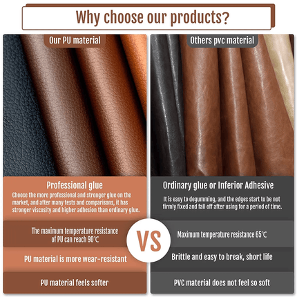 Jumbo XL Luxe Litchi Leather Repair Stickers - Stylish Solutions for Elegant Furniture Fixes - Très Elite