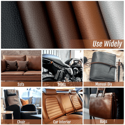Jumbo XL Luxe Litchi Leather Repair Stickers - Stylish Solutions for Elegant Furniture Fixes - Très Elite
