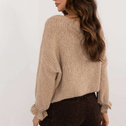 Jumper 201300 Beige Casual Sweater For Office Wear Everyday - Très Elite