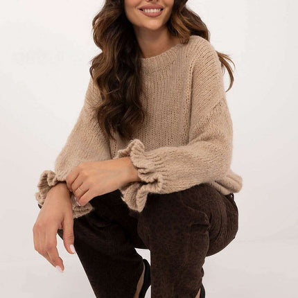 Jumper 201300 Beige Casual Sweater For Office Wear Everyday - Très Elite