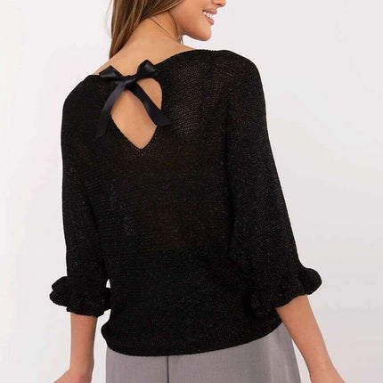 Jumper 209402 Elegant Women Sweater With Viscose Shine - Très Elite