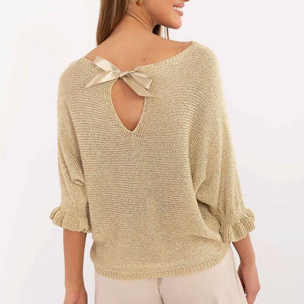 Jumper 209402 Elegant Women Sweater With Viscose Shine - Très Elite