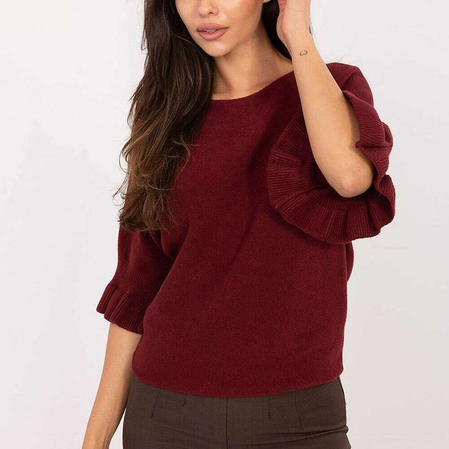 Jumper 216666 Red Womens Sweater Elegant Everyday Classic