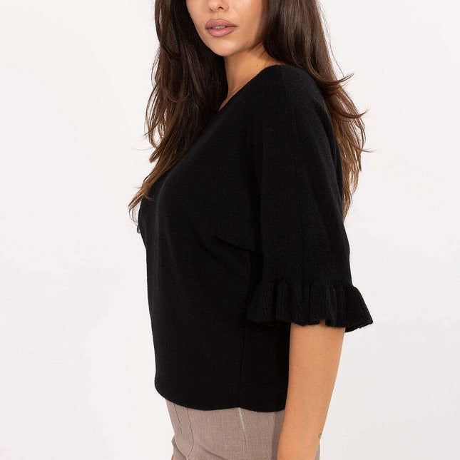 Jumper 216668 Womens Elegant Sweater Everyday Wear Black