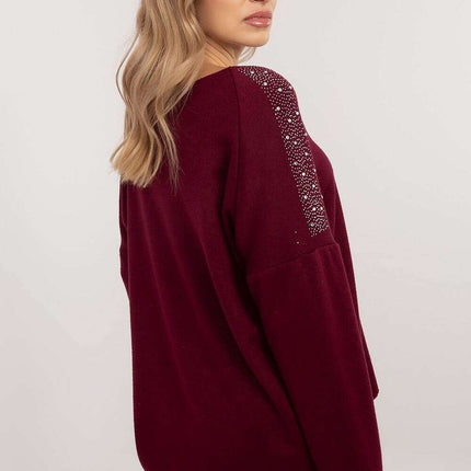 Jumper Model 202741 Womens Sweater Brown Viscose Blend - Très Elite