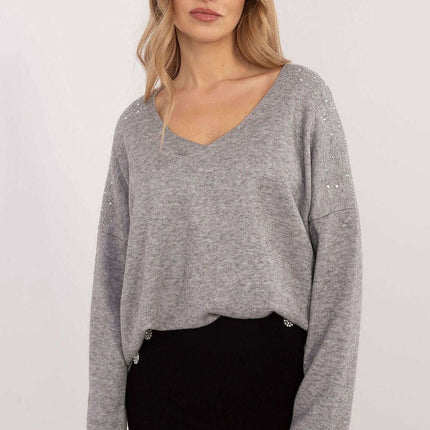 Jumper Model 202741 Womens Sweater Brown Viscose Blend - Très Elite