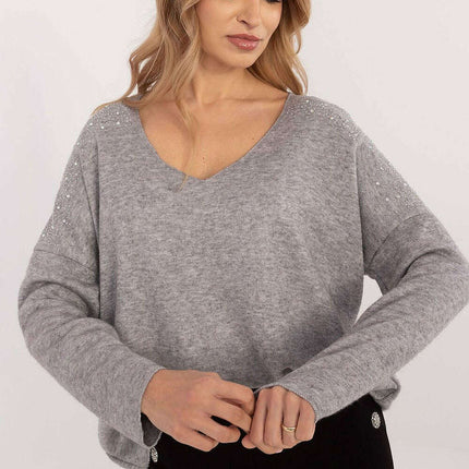 Jumper Model 202741 Womens Sweater Brown Viscose Blend - Très Elite