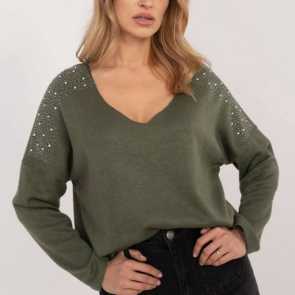 Jumper Model 202741 Womens Sweater Brown Viscose Blend - Très Elite