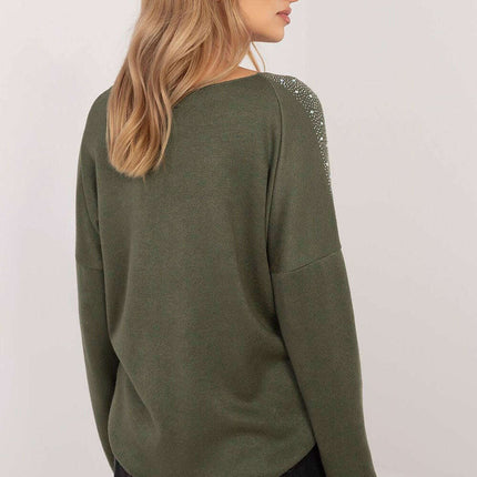 Jumper Model 202741 Womens Sweater Brown Viscose Blend - Très Elite