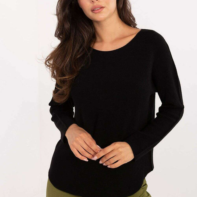 Jumper Model 216670 Black Women Viscose Blend Sweater