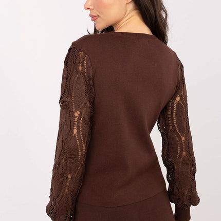 Versatile Womens Sweater With Viscose Polyester Blend Long Sleeve Jumper 221836 - Très Elite