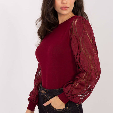 Versatile Womens Sweater With Viscose Polyester Blend Long Sleeve Jumper 221836 - Très Elite