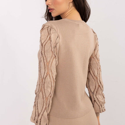 Versatile Womens Sweater With Viscose Polyester Blend Long Sleeve Jumper 221836 - Très Elite