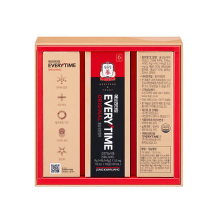 Jung Kwan Jang Korean Red Ginseng EveryTime Sticks 10mg 30 Packs Caffeine Free - Très Elite