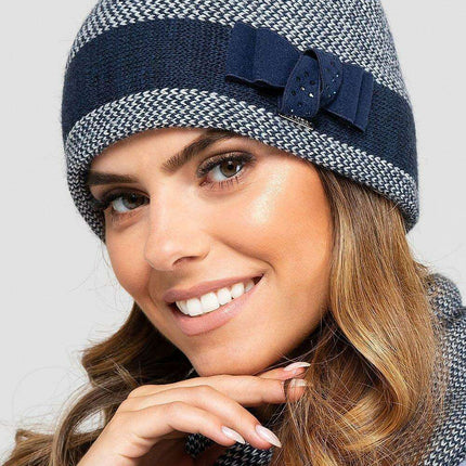 KATALONIA Elegant Bow-Embellished Winter Cap - Très Elite