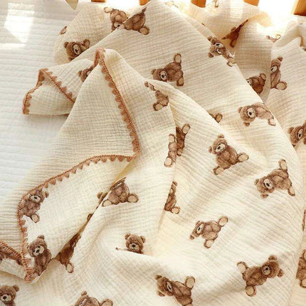 Kangobaby Luxurious 4-Layer Muslin Cotton Baby Blanket Set - Cozy Newborn Swaddle and Quilt - Très Elite