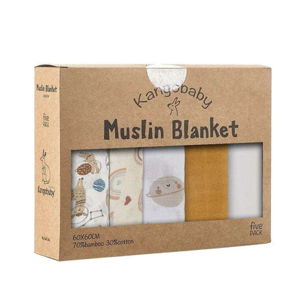 Kangobaby Luxurious 5-Piece Baby Blanket Set - Soft Bamboo Cotton Comfort for Your Baby - Très Elite