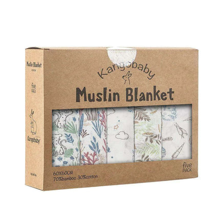 Kangobaby Luxurious 5-Piece Baby Blanket Set - Soft Bamboo Cotton Comfort for Your Baby - Très Elite