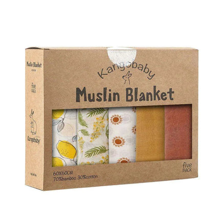 Kangobaby Luxurious 5-Piece Baby Blanket Set - Soft Bamboo Cotton Comfort for Your Baby - Très Elite