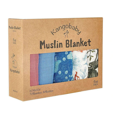 Kangobaby Luxurious 5-Piece Baby Blanket Set - Soft Bamboo Cotton Comfort for Your Baby - Très Elite