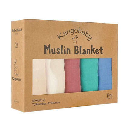 Kangobaby Luxurious 5-Piece Baby Blanket Set - Soft Bamboo Cotton Comfort for Your Baby - Très Elite